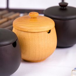 1 stk keukenbar benodigdheden zuur jujube houten handgemaakte kruidenpot met deksel herbruikbaar kan worden gebruikt in huiswerkruimte