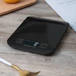 Balance de cuisine 1pc, grammes et onces numériques, cuisson, cuisson, préparation de repas et de Keto, écran LCD, acier inoxydable, rechargeable par USB - Batteries Max 5Kg