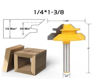 1PC mes 45 graden 12039039 Shank Lock Mitre Stock Joint Frezen voor houtbewerking cutter gereedschap 14138 Houtboor4521444