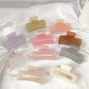 Koreaanse Solid Hair Claws Elegante Clear Acryl Haarspeldjes Haarspelden Barrette Hoofddeksels voor Vrouwen Meisjes Accessoires Geschenken