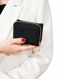 1pc portefeuille court pour dames adapté au travail carte de crédit à cartes d'identité de travail pour cadeau de Noël pour les jeunes filles femmes blanches 92be #