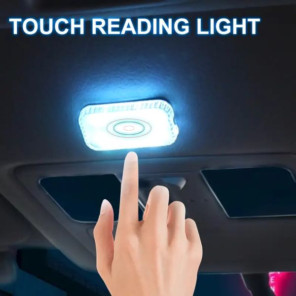 1PC LED Touch Light Mini Wireless Car Interior Lighting Auto Toit Plafond Plafond Laut de lecture pour la porte de la porte Boîte de rangement du pied