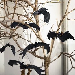 1PC Fake Bat Halloween Halloween Décoration Hauted House Horror Prips Party Ornement Ornement Soft Kids Toy 220819
