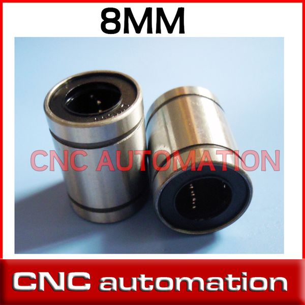 1pc lm8uu lm8suu lme8uu diámetro exterior 15 mm de 16 mm de longitud 17 mm 24 mm 25 mm de buje lineal cojinetes CNC para tamaño interno de 8 mm riel de varilla