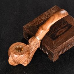 1pc Log Tabakspijp, Bloem Perenhout Oude Houten Eagle Claw Tabakspijp, Mond Tweeërlei gebruik Handgemaakt Cadeau Tabakspot Voor Jongens Verrassingscadeau