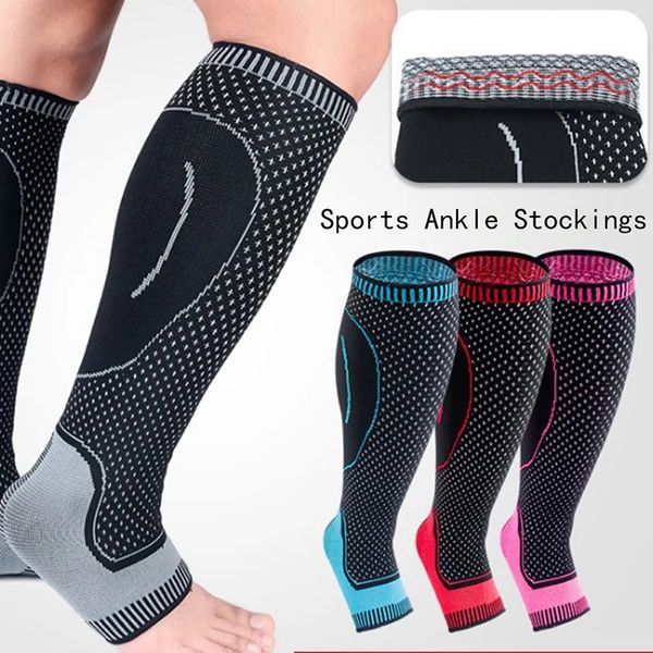 1 PC M-XL chaussettes de Compression de course soutien orthopédique genou haut bas mollet cheville protecteur Football ski varices 240104