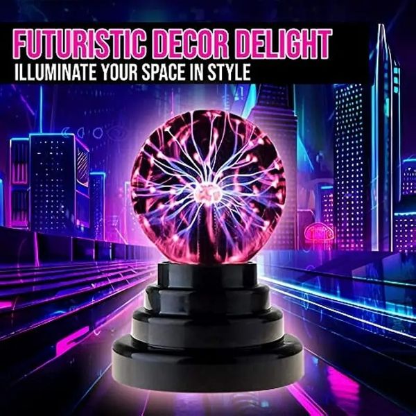 Lampe boule à Plasma magique, jouet Globe sphère tactile de 3 pouces, pour décorations de fêtes, 1 pièce