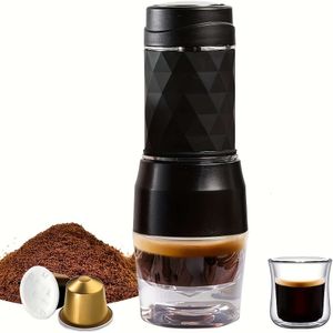 1pc, fabricant, Hine portable, manuel avec une crème épaisse riche, mini-café à l'aide de café de capsule, fabricant d'expresso pratiques pour le camping Camping Randonnée extérieure