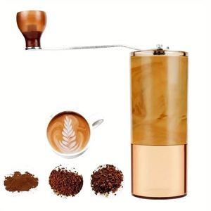 Moulin à café manuel 1pc, broyeur portatif à main de haricot avec réglage réglable pour rectifieuse de café frais, rapide, facile