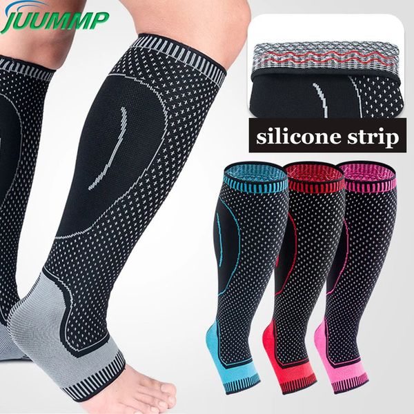 Manchon de Compression pour mollet pour hommes, 1 pièce, Support adapté à la course, basket-ball, Protection, chaussettes à la cheville, bout ouvert, 231225