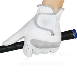 1pc hommes gant de Golf Micro tissu doux respirant ajustement confortable avec marqueur magnétique remplaçable pour les golfeurs blanc 231226