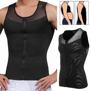 1 unidad de camiseta de compresión moldeadora de abdomen para mujer con cremallera en la cintura y entrenamiento en el pecho 231025