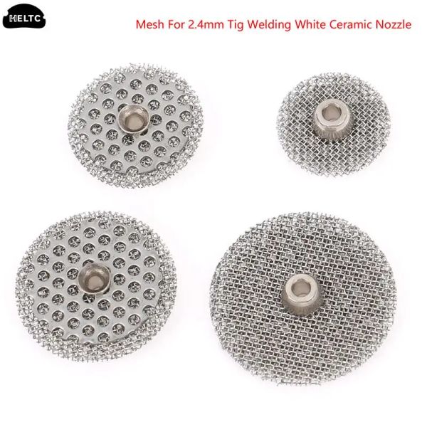 1PC Mesh pour diamètre 2,4 mm TIG Soudage Bulle en céramique blanc 10 # 12 # 14 # 16 # 1,6 mm / 2 mm / 2,3 mm / 2,7 mm