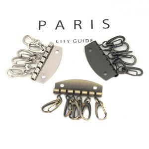 1PC Metal Key Holder Key Row Cooking Organnizer avec 6 Snap Hook pour cuir Craft Wallet Clé Cleu