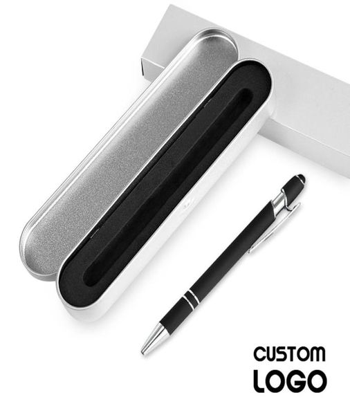 1pc métal multifonction presse stylos à bille en aluminium cadeau stylo capacité écriture manuscrite écran tactile stylo logo personnalisé avec boîte 7597982