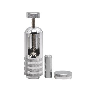 Accessoires pour fumeurs métal Pollen Press Presser Compressor broyeur d'herbes Tabac Spice Crusher Grinders machine à rouler snuff snorter