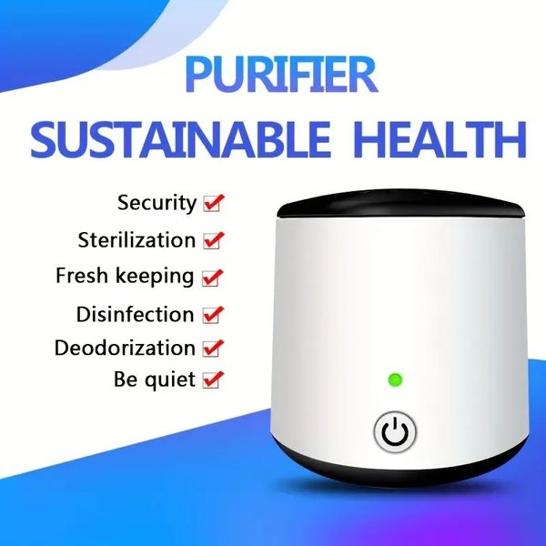 1pc Mini purificateur d'air, générateur d'ions négatifs portable, désodorisant pour la maison, la chambre, les toilettes, le salon, les désodorisants de voiture de salle de bain