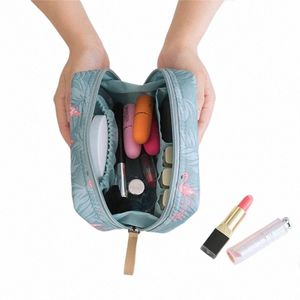 1 st Mini cosmetische tas flamingo vaste kleur reis toilethal opbergtas cactus schoonheidsmake -up tas organisator voor vrouwen x8cd#