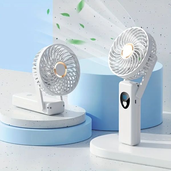 1pc, Mini Ventilateur Pliable USB De Poche, Rechargeable, Portable, Mini Ventilateur, Ventilateur De Bureau De Bureau, Ventilateur Extérieur Pour Hommes Et Femmes, Nouveau Ventilateur De Poche Blanc, Ventilateur De Refroidissement