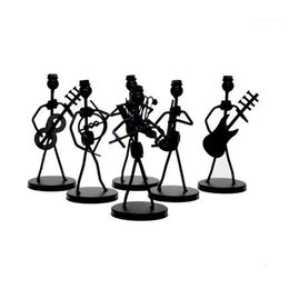 1 Pc Mini fer musique bande modèle Miniature musiciens Figurines Arts artisanat décorations fête cadeau faveur aléatoire Design1229z