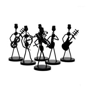 Mini groupe de musique en fer, 1 pièce, modèle de musiciens miniatures, Figurines, décorations artisanales, cadeau de fête, Design aléatoire, 14216411