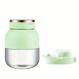 1pc Mini Models Portable Sports Juicer, Juicing Straight Double Cover, 8 Leaves 304 Steel Blade, Large Capacity 600ml, Pulp Filter, Easy To Clean