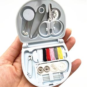 1pc mini portable petite boîte de couture de voyage de voyage Kit de couture ménage filetage ciseaux épingles à aiguilles