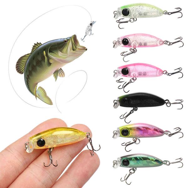 1 PC leurre de pêche méné 2.5g/35mm appât dur Topwater Wobbler Jig carpe bar rayé accessoires de matériel de plein air