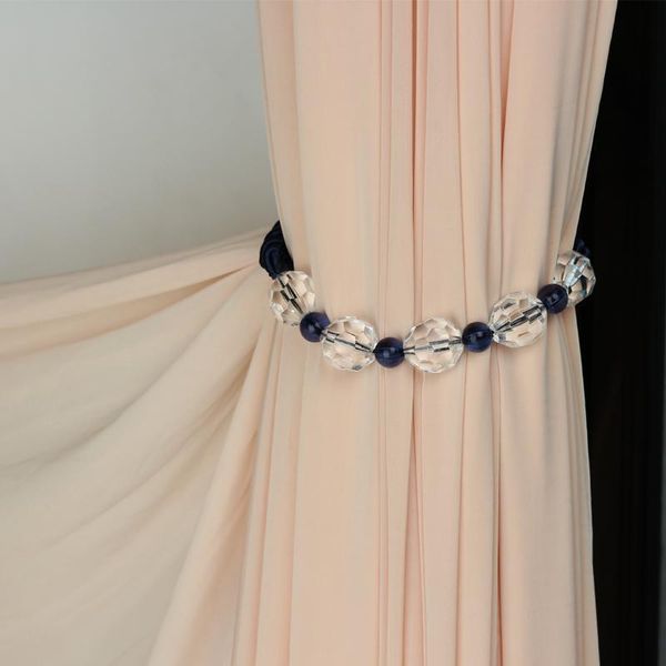 1pc moderne simple rideau bandage style coréen perles de cristal embrasses pour rideaux avec aimant rideau accessoires décoratifs H jllRsP
