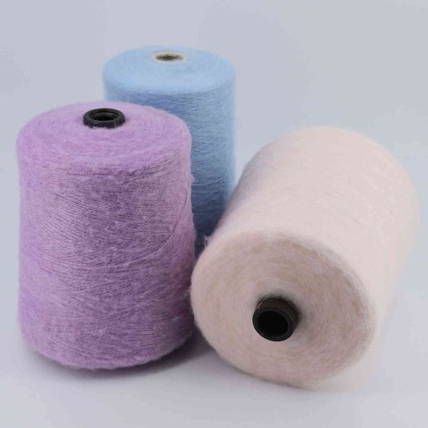 1 PC Mohair Cachemire Fil Crochet Pas Cher Bébé Laine Fil Pour Tricot Chandail Doux Fine Soie À Tricoter Châle Fil En Gros 500g Y211129