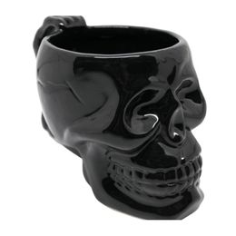 1PC Mok Cup Skull Stijl Porselein Creatieve Grappige Gift Thee Cup Keramische Waterbeker voor Thee Koffie Drinks LJ200821