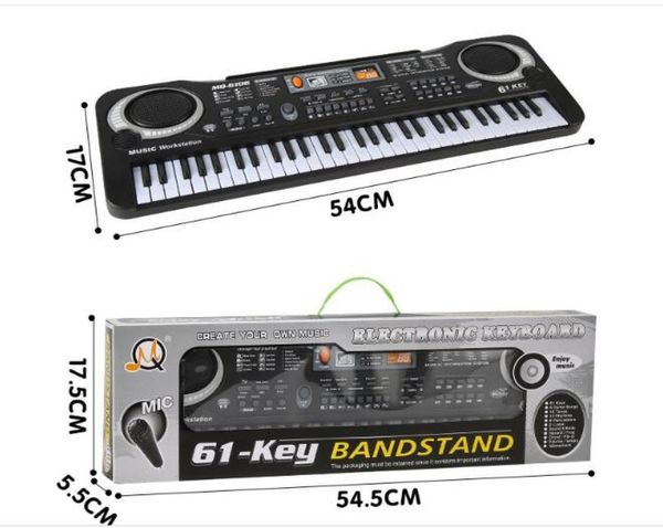 1pc multifonction 61 touches éducation précoce musique clavier électronique avec Mikephone Kid Piano orgue enregistrement lecture avec vente au détail pa2766388