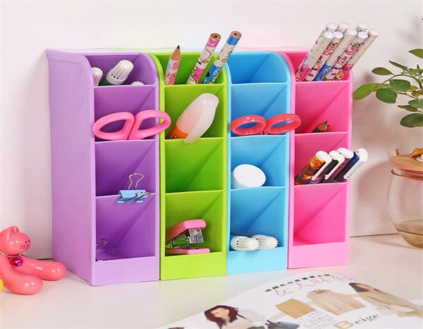 1PC Plastique multifonction PP Boîte de rangement de bureau 4 Sous-réseau maquilleur Cosmetic Holder Desk Pen Crayer Organisateur 20185262806