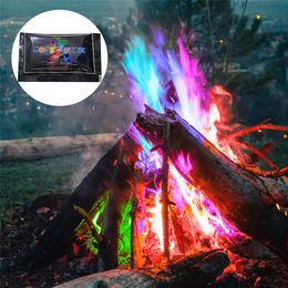 1pc flammes colorées mystiques Couleur de poudre feu de joie Flame Sachet Fire Fire des accessoires brillants Festival Pyrotechnics Festival Supplies