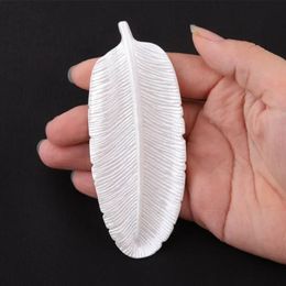 1pc Nail Art Feather Display Soportes Rose Gold Siltre White Stand Manicure Manicure Salon Diy Accesorio Herramienta