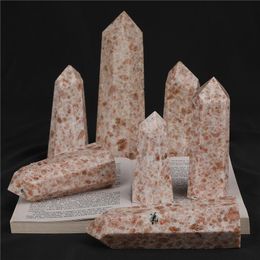 1pc punto di cristallo naturale pietra del sole da collezione guarigione Reiki quarzo lucido bacchetta torre chakra pietre per la decorazione domestica regalo