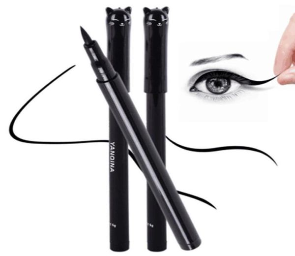 1pc NUEVO BELLEZA Estilo de gato Negro Longlasting impermeable alineador de ojos líquido lápiz lápiz de lápiz Herramienta cosmética 840767333