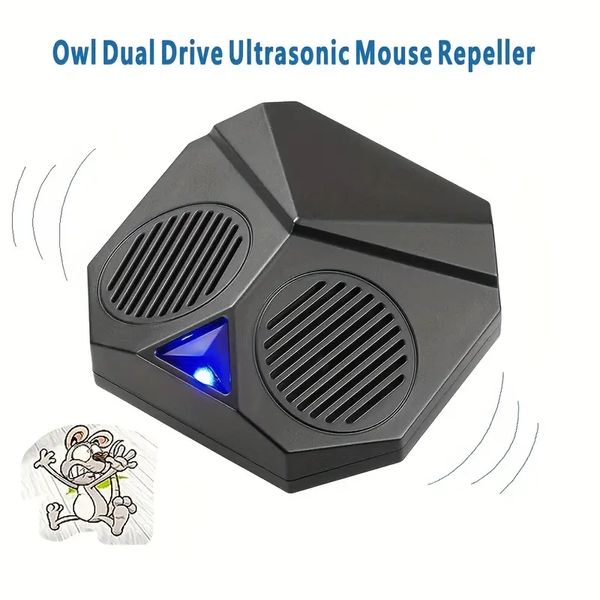 1pc, nouveau design souris puissante souris rat chauve-souris écureuil répulsif anti-insectes répulsif antiparasitaire à ultrasons électronique répulsif à ondes électromagnétiques