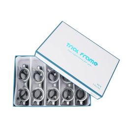 1pc Nouveau design TF-X Plastique Plastique Optical Trial Frame Set Ophthalmic Trial Lens Frame 52-70 mm Couleur de gris PD fixe en option