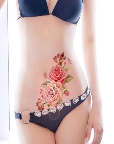 1 UNID Nueva Moda Extraíble Mujer Señora Flores 3D Pegatinas de Tatuaje Temporal A Prueba de agua Belleza Arte Corporal Fácil de Usar y Fácil de Limpiar D1908767852