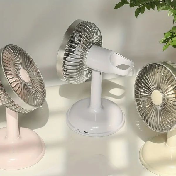 1 pc nouveau ventilateur de charge USB de bureau minimaliste ventilateur électrique de bureau rétro étudiant dortoir bureau de bureau Portable, Version prise directe USB