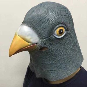 1pc Nouveau masque de pigeon Latex Géant Bird Hier Halloween Cosplay Costume Theatre Masques pour décoration d'anniversaire de fête HKD230810