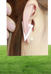 1PC New Punk Metal lage Ear Clip Cuff Wrap Earring No piercing-Clip Hollow Triangle Women Men Party Jewelry Cheap Wholesale6908815