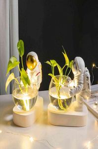1 Pc Style nordique espace astronaute Terrarium plante hydroponique Vase décoration Vintage Pots de fleurs plante de table maison bonsaï décor H8355063