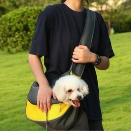 1 st buiten reismesh oxford huisdier puppy handtas zakje een enkele schoudertas sling mesh comfort reistas schoudertassen 240401