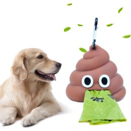 1pc Bolso de caca de mascotas Bolsas para perros para perros en forma de mierda Bolsos de residuos portátiles Poletías de limpieza de mascotas para mascotas para mascotas al aire libre