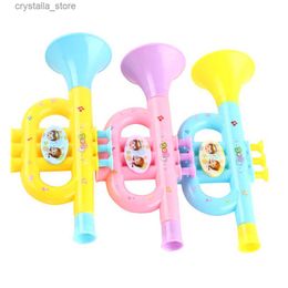 1Pc Plastic Trompet Muziekinstrumenten Voor Kinderen Baby Kids Musical Speelgoed Muziek Trompet Toeter Baby Speelgoed Willekeurige Kleur 15*7*2cm L230518