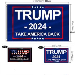 1pc, Politiek Vlag (3x5ft), Met Grommets, TRUMP 2024 TAKE AMERICA BACK Slogan Vlag, Presidentsverkiezingen Vlag, Amerikaanse Vlag, Woondecoratie, Kamerdecoratie,