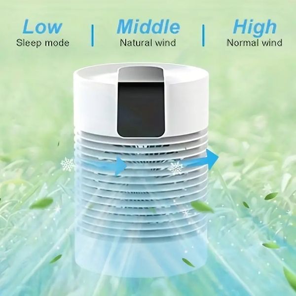 1pc Portable Air Conditioner 4-In-1 Portable AC Humidifier, AC Unit with 3-Speed 360ﾰ Rotation Mini Air Conditioner Air Freshener