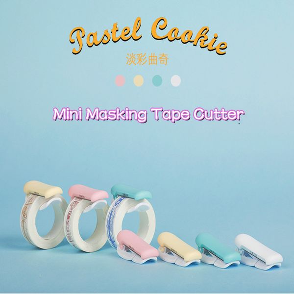 1PC Portable Mini Masking Tape Cutter Taille Color Dispensver pour 25 mm Paper Tapes Adhesive Adhesive Students Tools Journal Tools